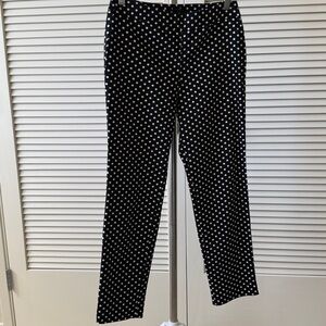 Talbots Chatham Ankle Black and White Polka Dot Pants